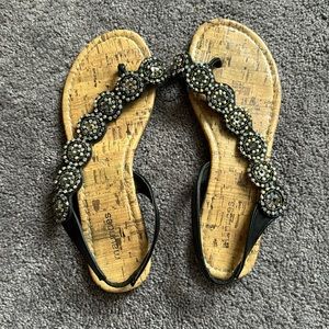 Maurices Retro Rhinestone Sandals